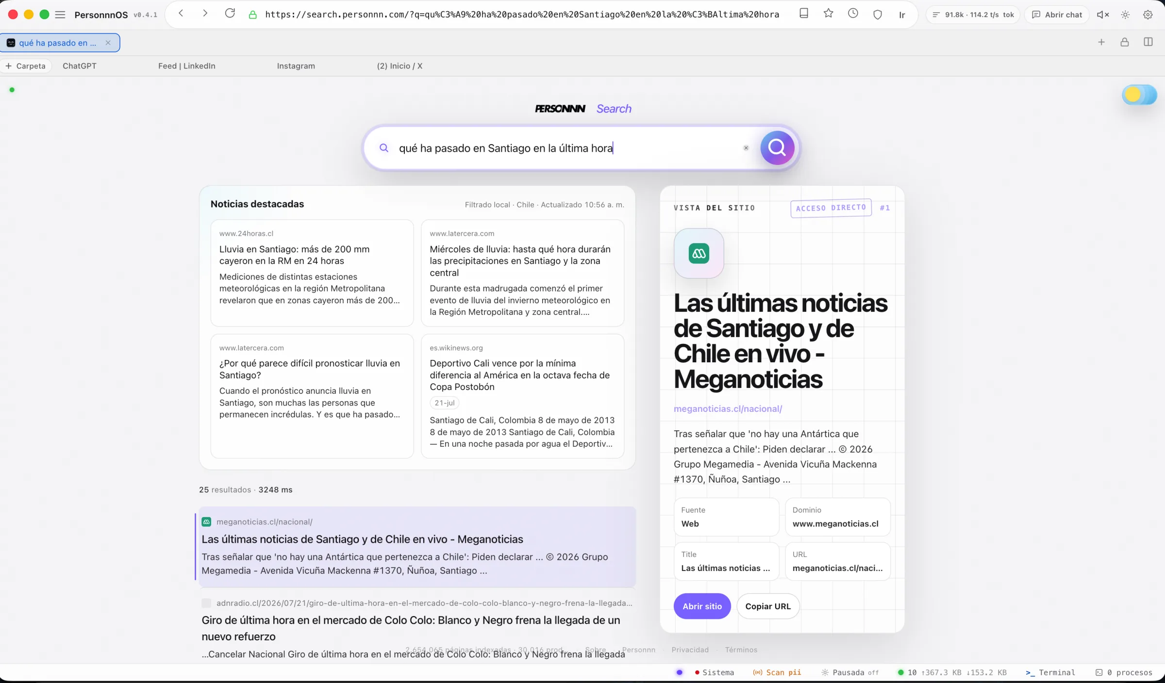 Your own search engine: your history stays on your machine.