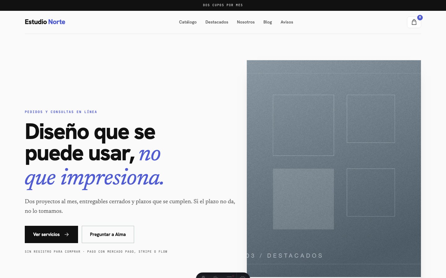 Estudio Norte: Diseño que se puede usar